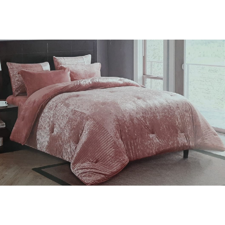 Comforter 4 Pcs Set, Single Size, Color Tea Rose, NSN-CMF-VLN-S-Y7 